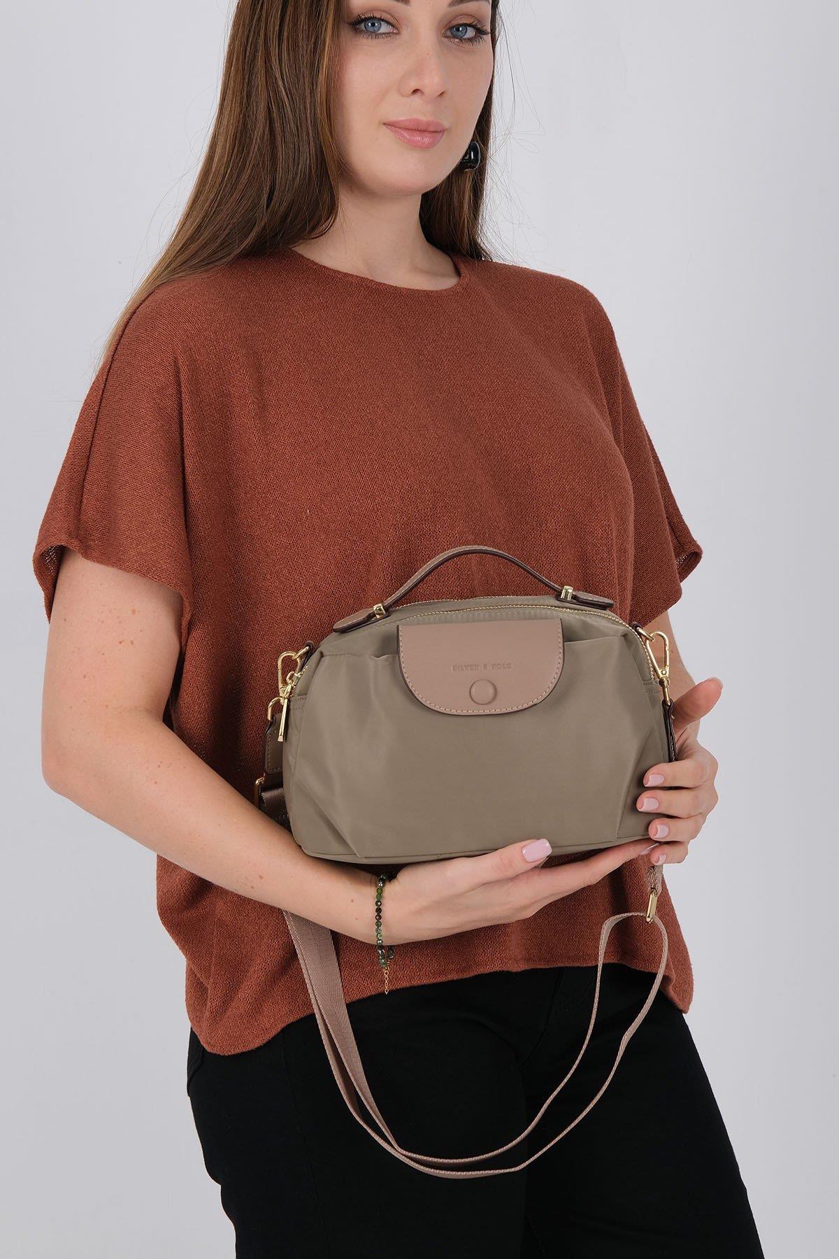 Silver & Polo SP1223 Kadın Çapraz Çanta Yeşil-Kum