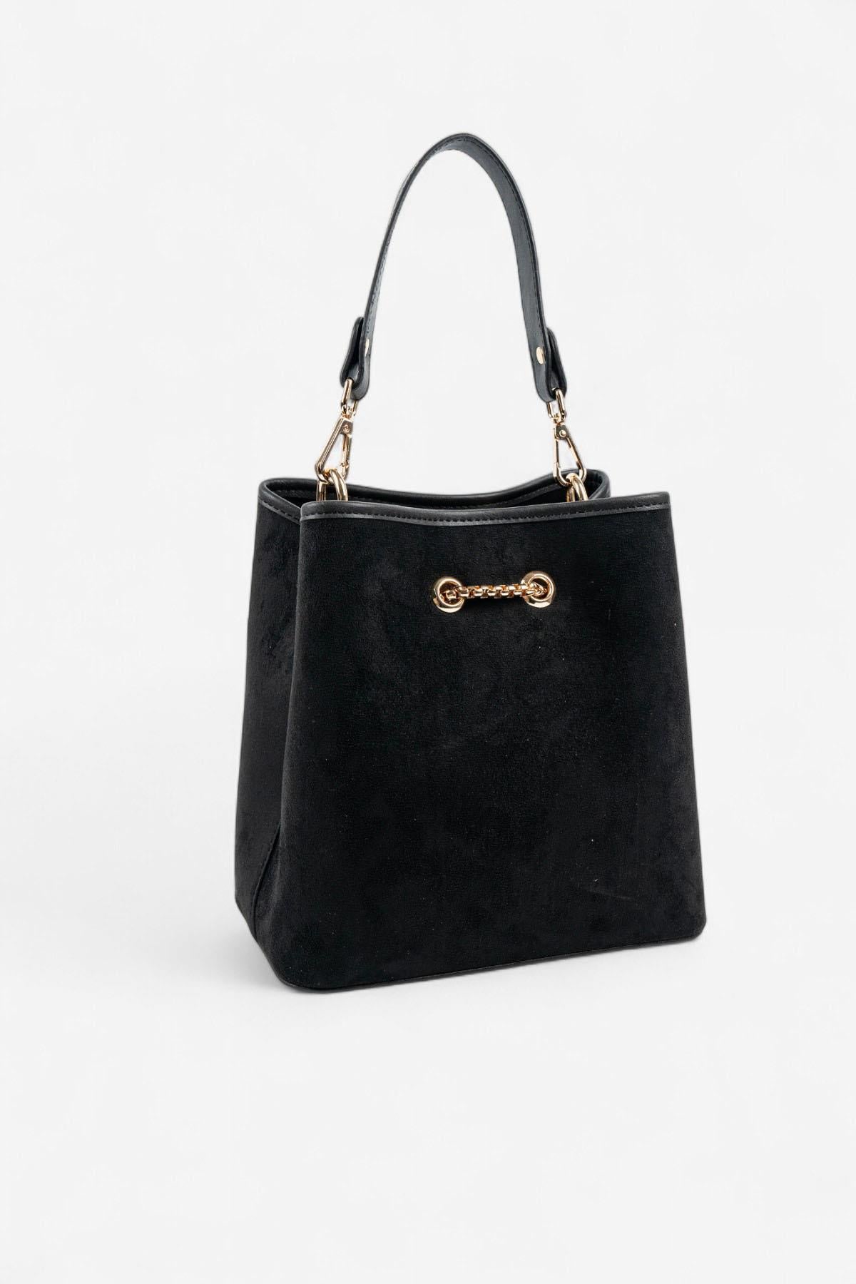 Silver & Polo SP967 Kadın Çapraz Çanta Süet Siyah