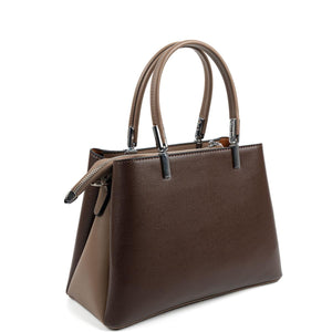 Silver & Polo SP1098 Kadın El Çantası Düz Kahve-Vizon