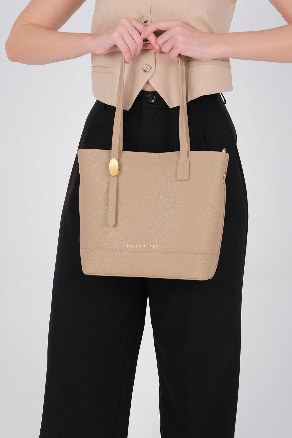 Silver & Polo SP1243 Kadın Omuz Çantası Bej