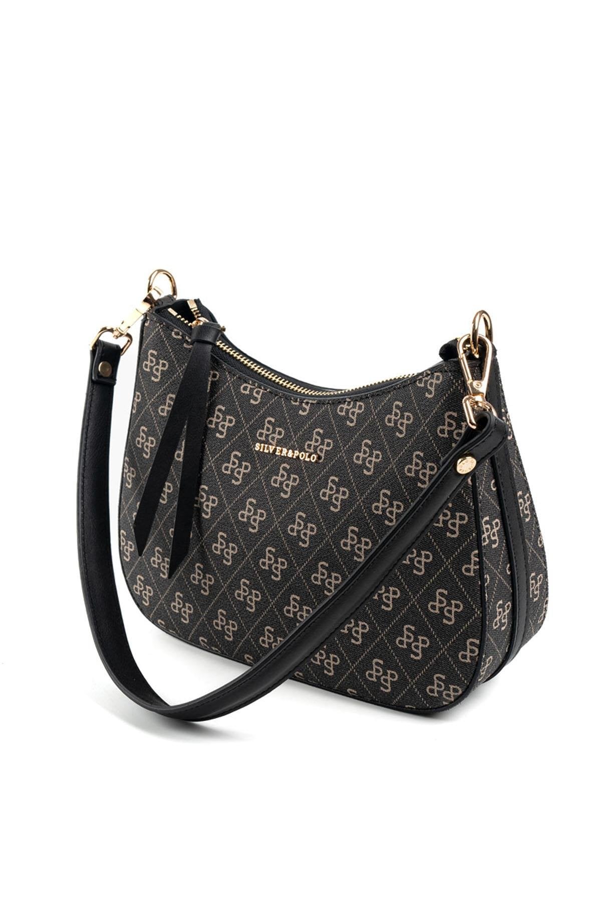 Silver & Polo Füme - Siyah SP1259 Omuz Çantası