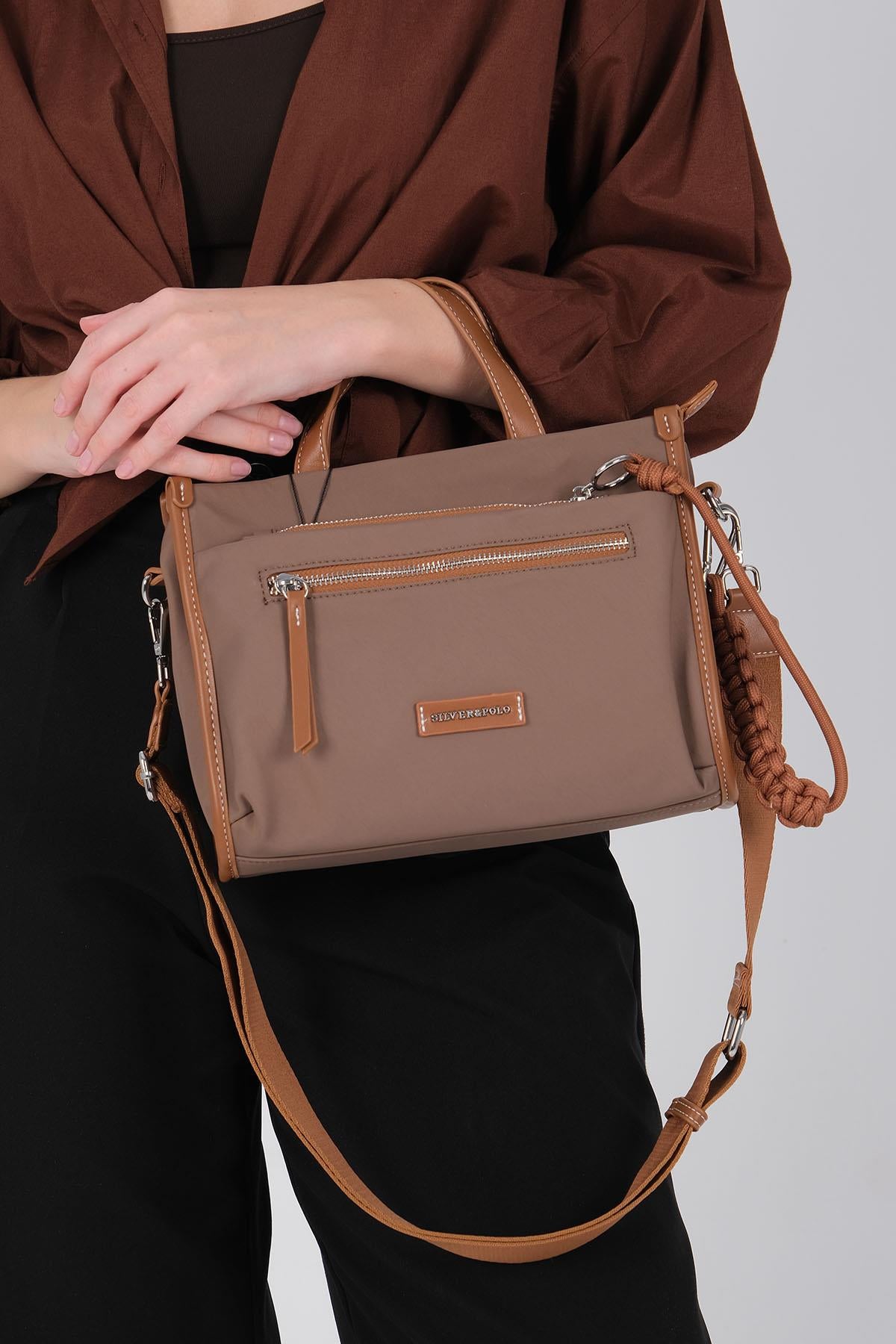 Silver & Polo SP1228 Kadın El Çantası Kahve-Taba