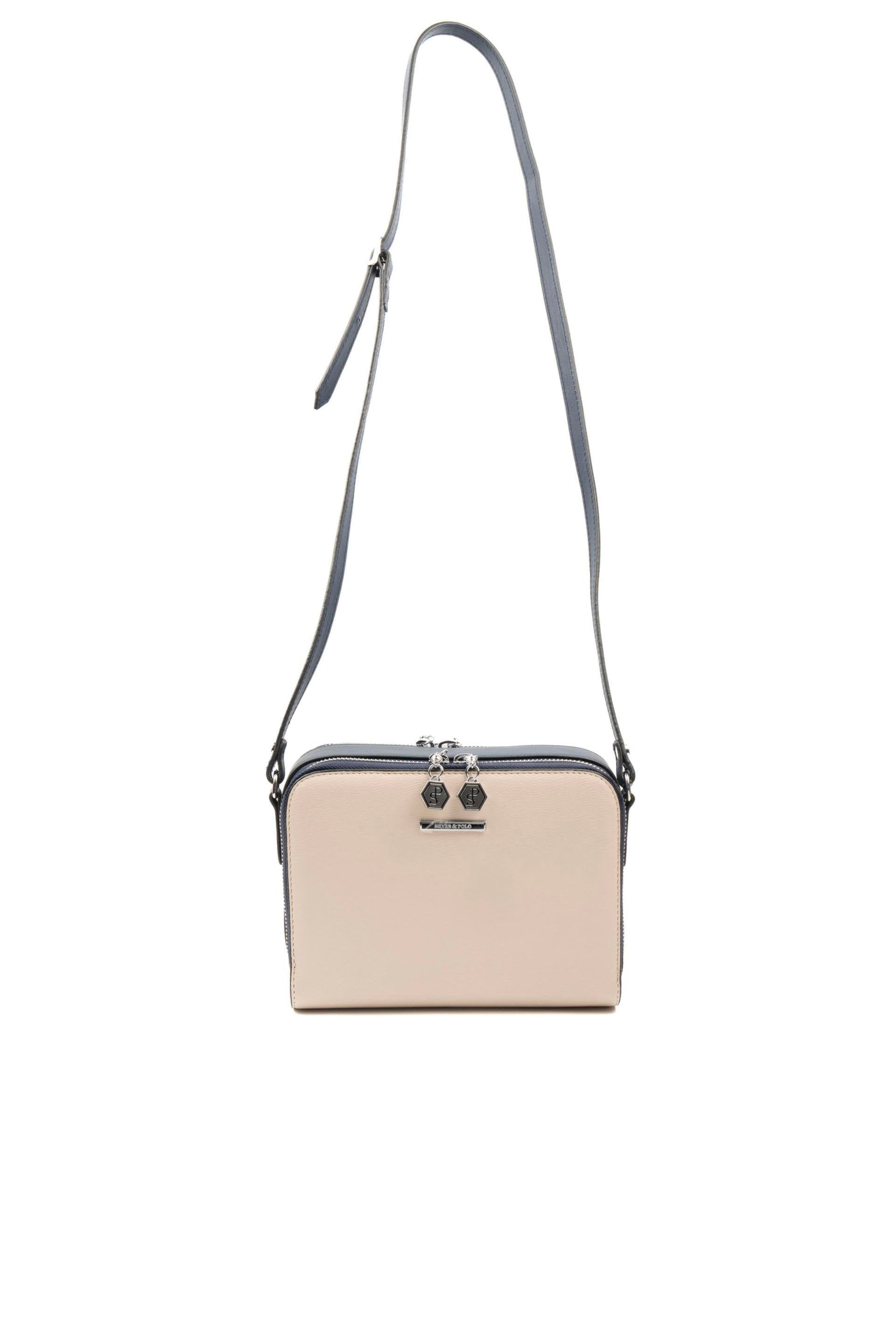 Silver & Polo Bej - Laci SP888 Kadın Çapraz Çanta