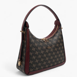 Silver & Polo Kahve Sarı - Bordo SP1187 Omuz Çantası