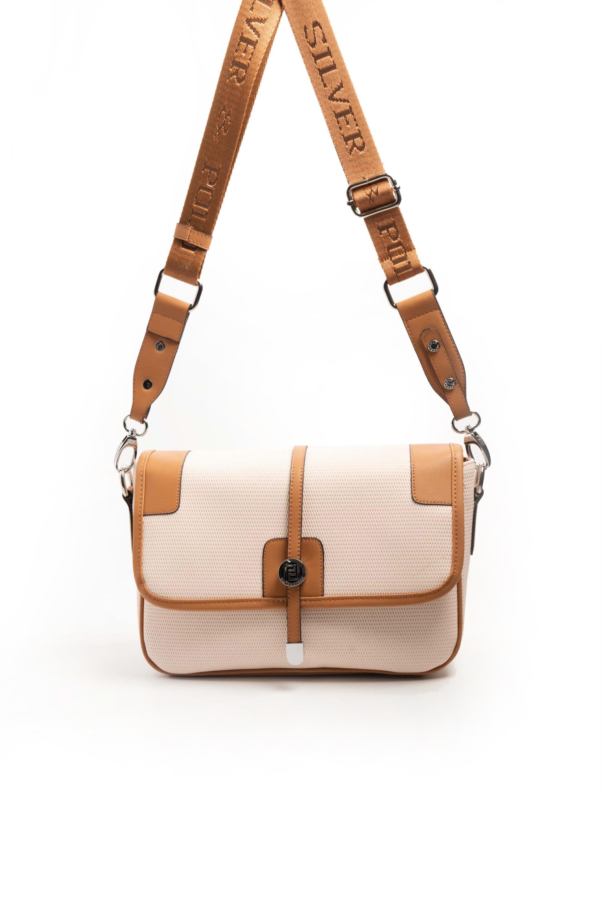 Silver & Polo Bej - A.Taba SP1182 Kadın Çapraz Çanta