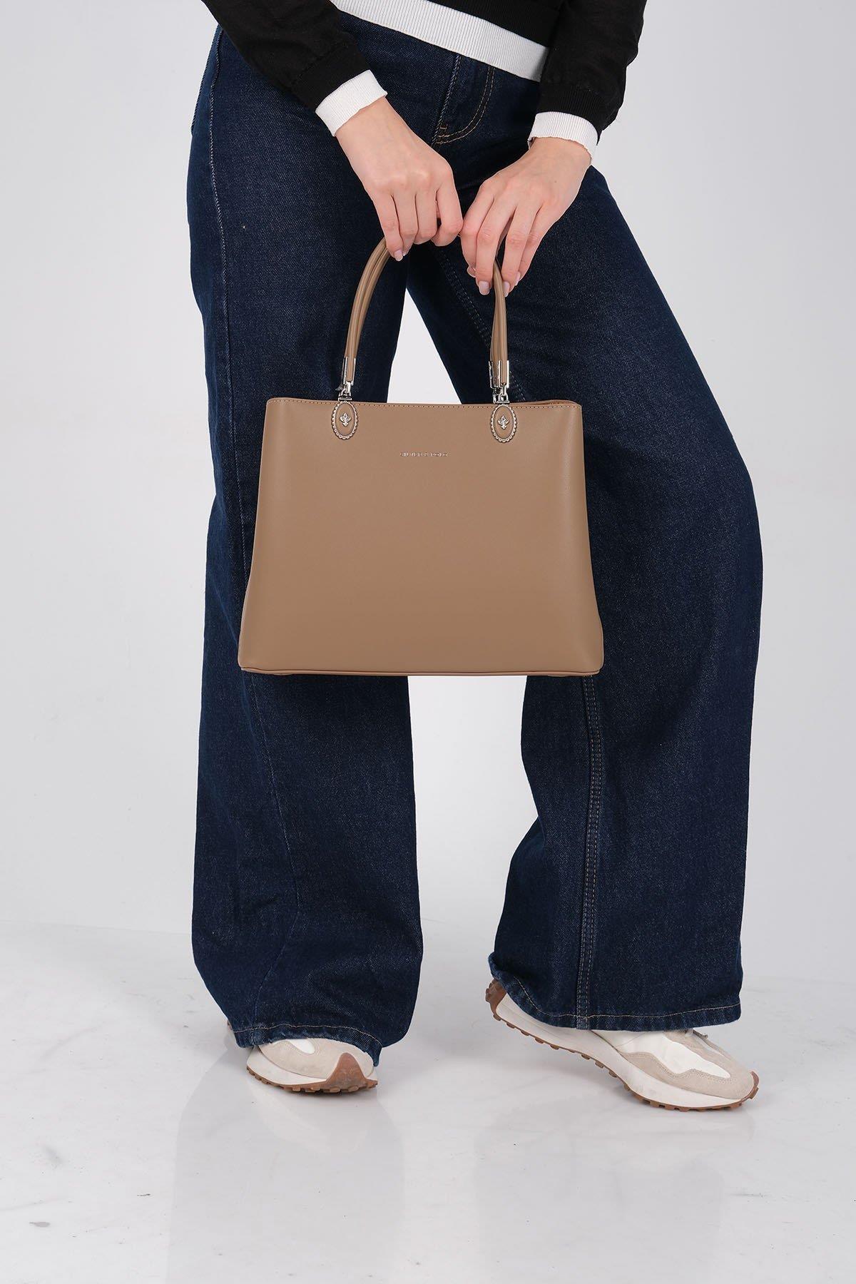 Silver & Polo SP1234 Kadın El Çantası Bej