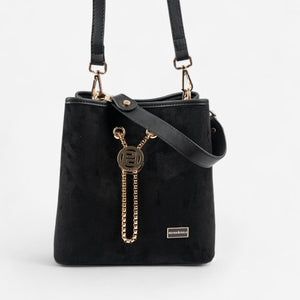 Silver & Polo SP967 Kadın Çapraz Çanta Süet Siyah