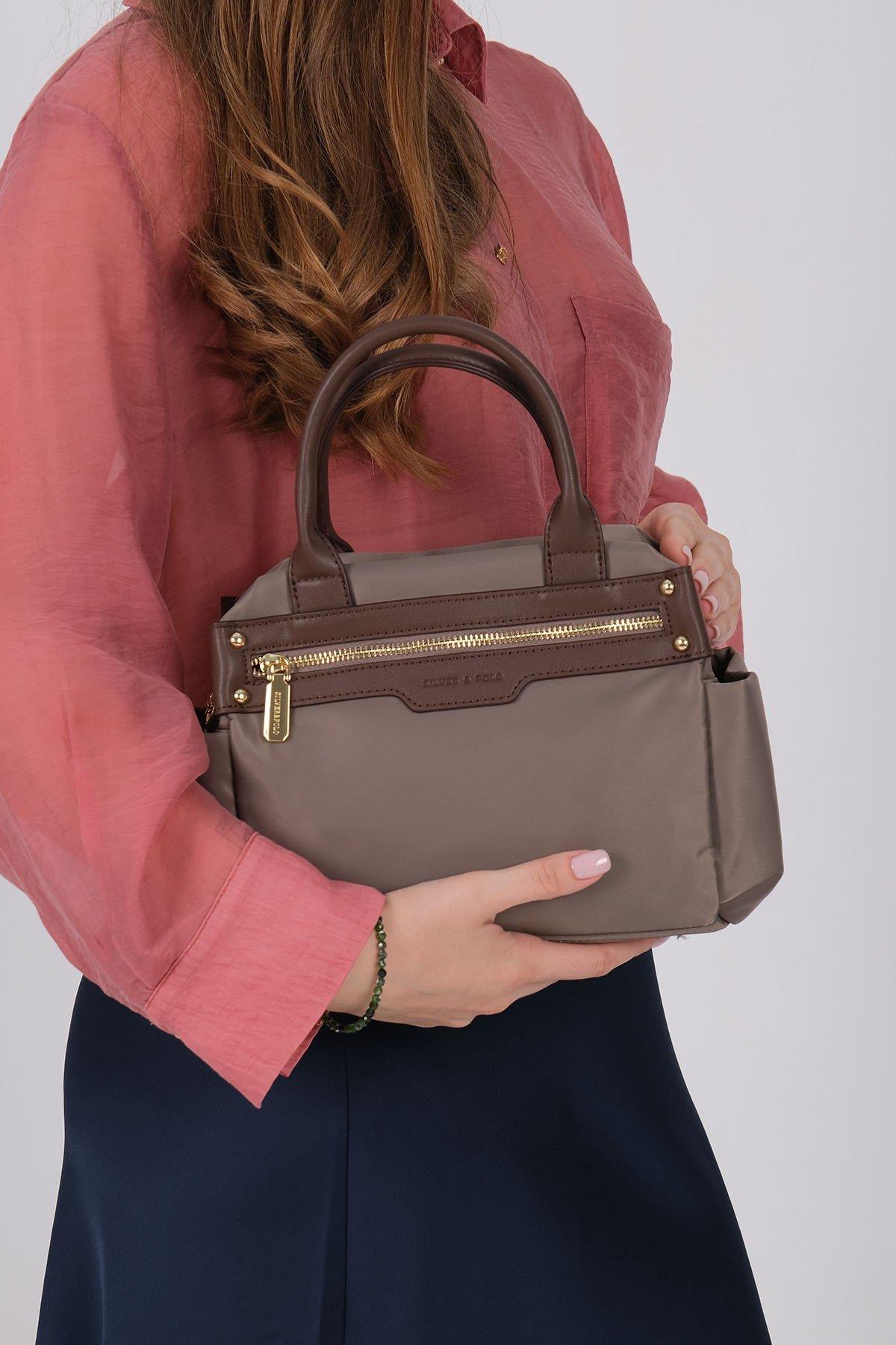 Silver & Polo SP1219 Kadın El Çantası Kum-Kahve