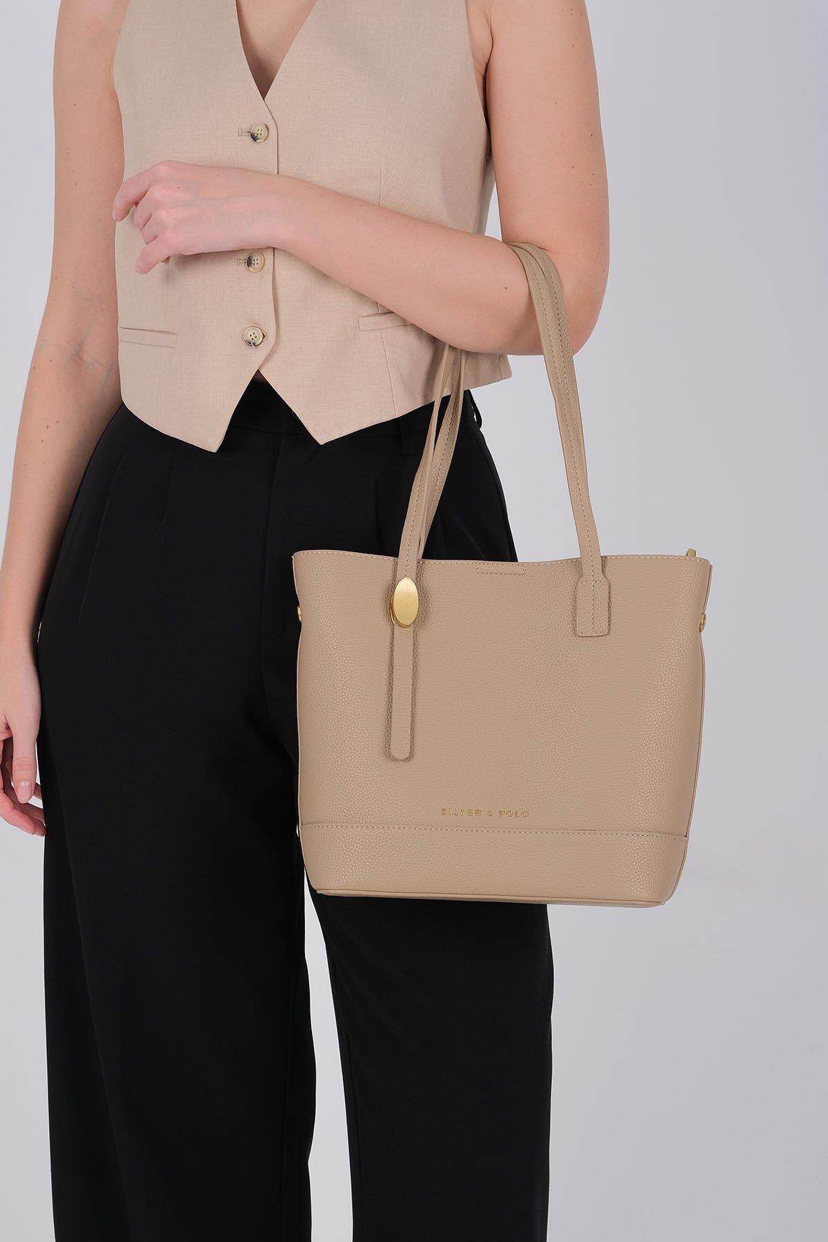 Silver & Polo SP1243 Kadın Omuz Çantası Bej