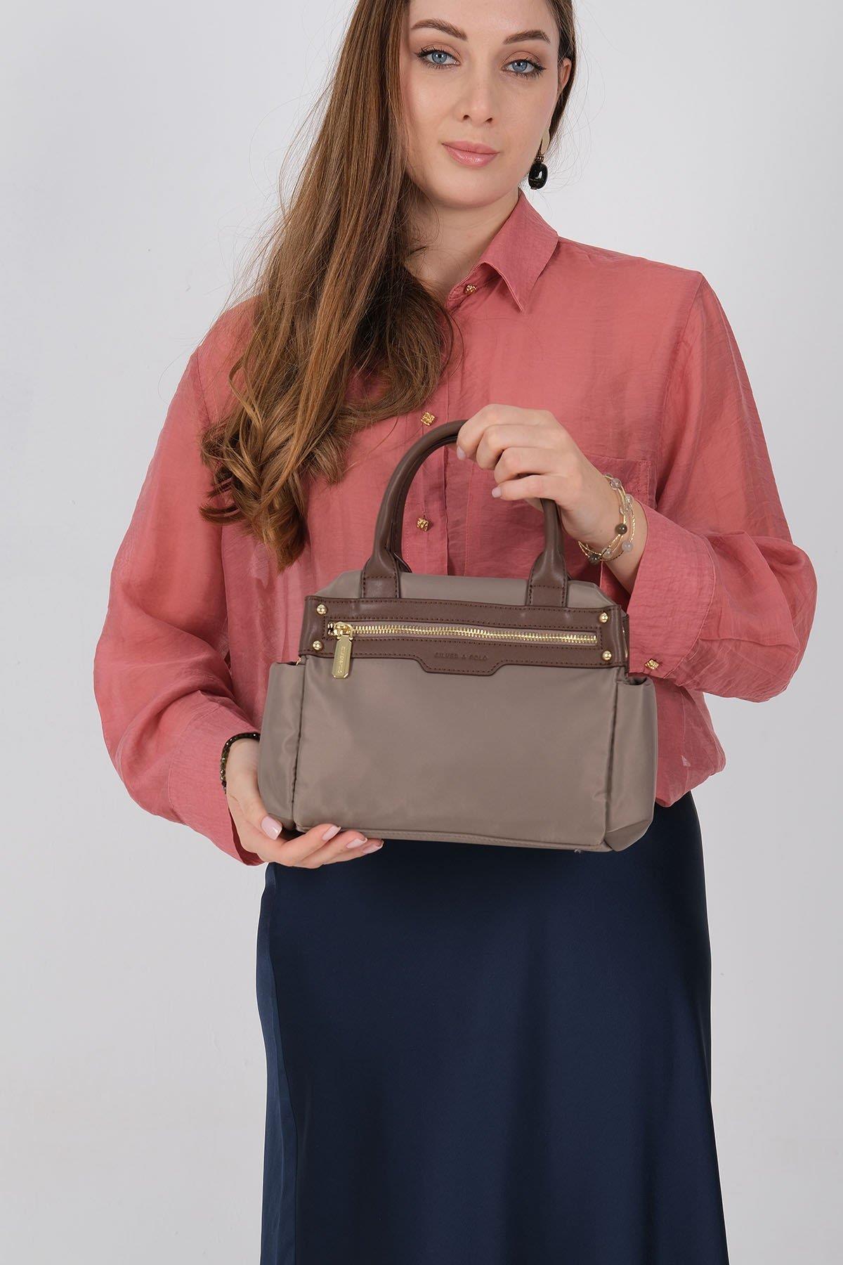 Silver & Polo SP1219 Kadın El Çantası Kum-Kahve