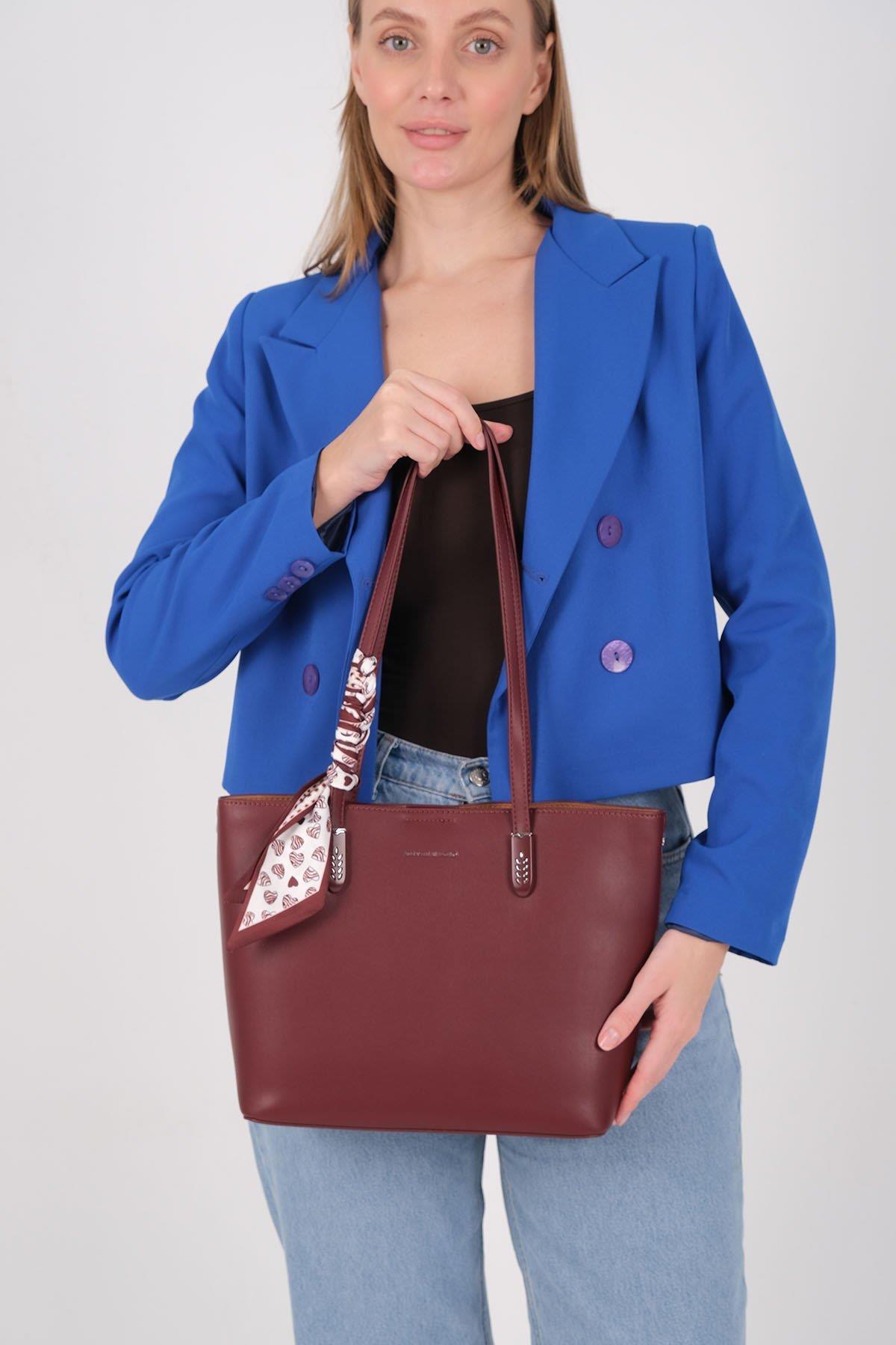 Silver & Polo SP1238 Kadın Omuz Çantası Bordo