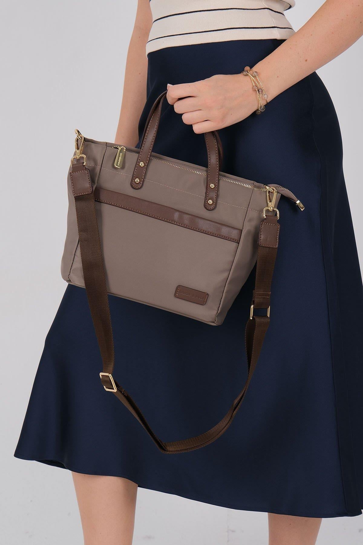 Silver & Polo SP1214 Kadın El Çantası Kum-Kahve
