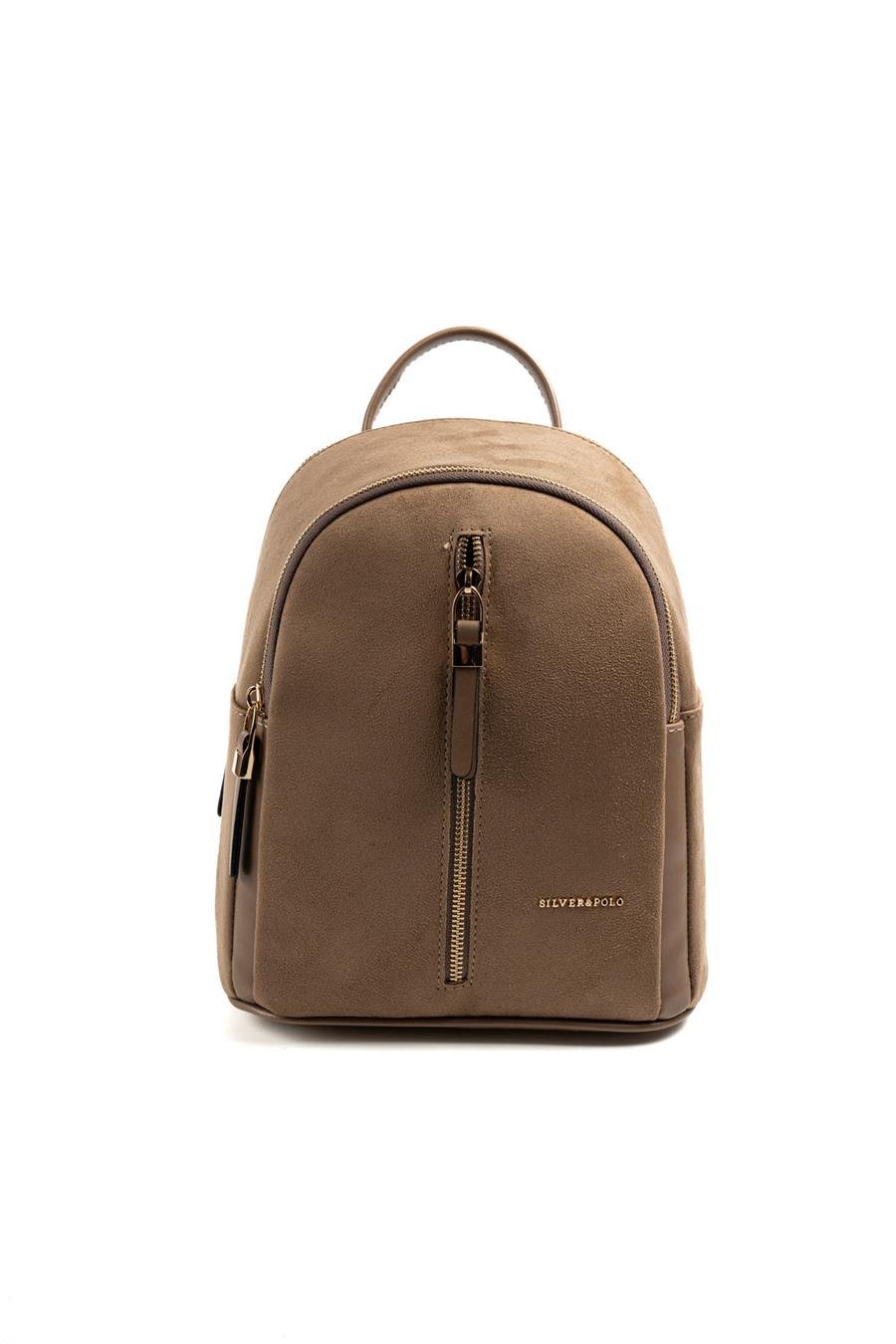 Silver & Polo SP901 Kadın Sırt Çantası Süet Vizon