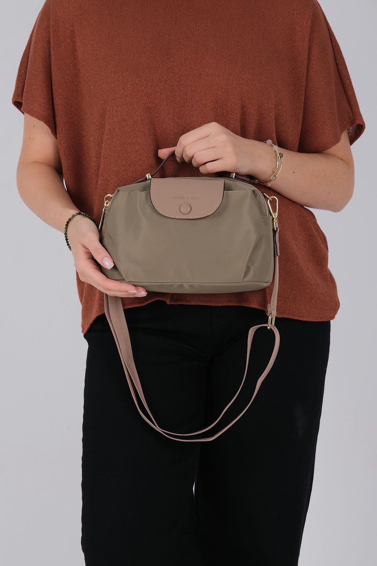 Silver & Polo SP1223 Kadın Çapraz Çanta Yeşil-Kum