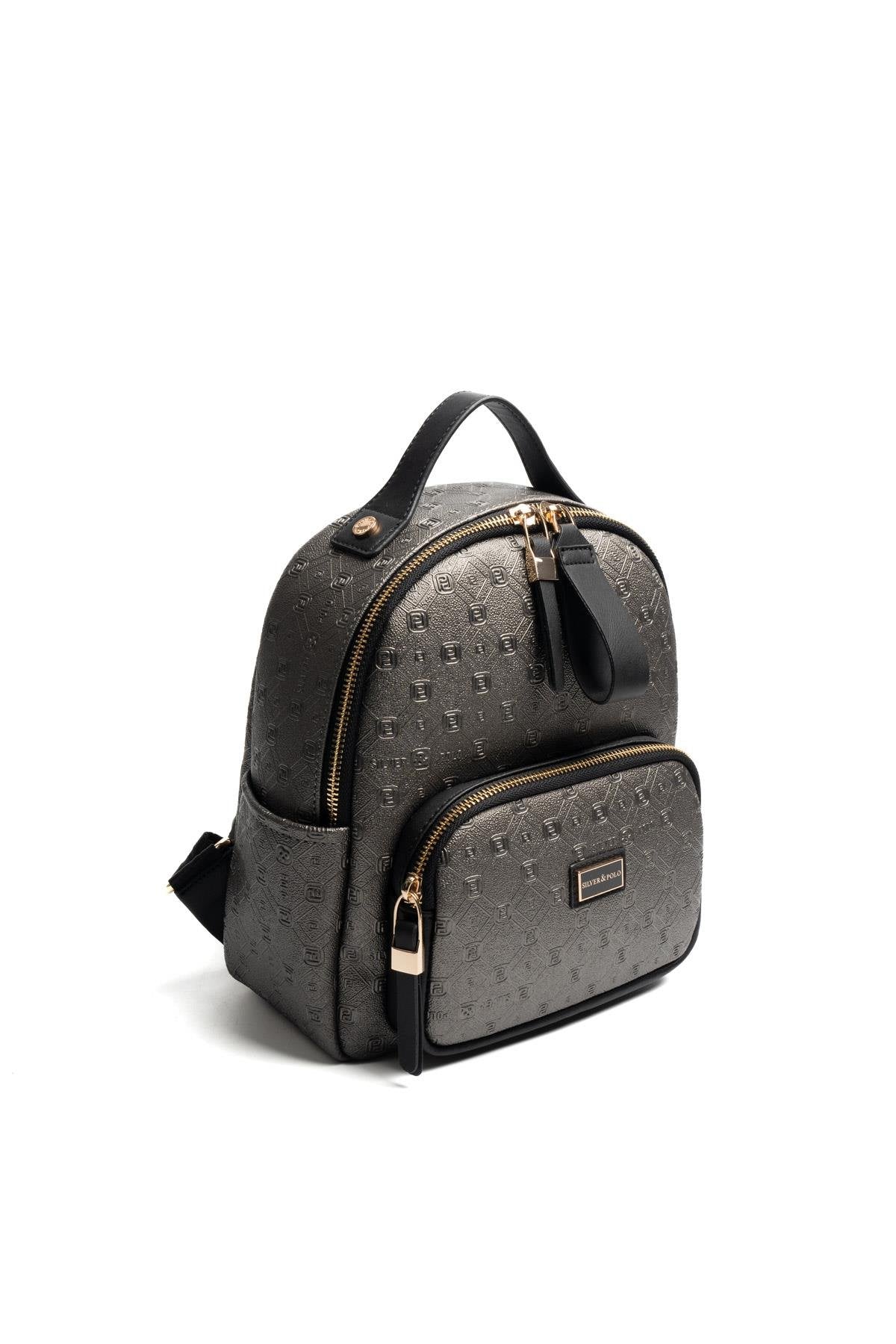 Silver & Polo Platin - Siyah SP1130 Kadın Sırt Çantası