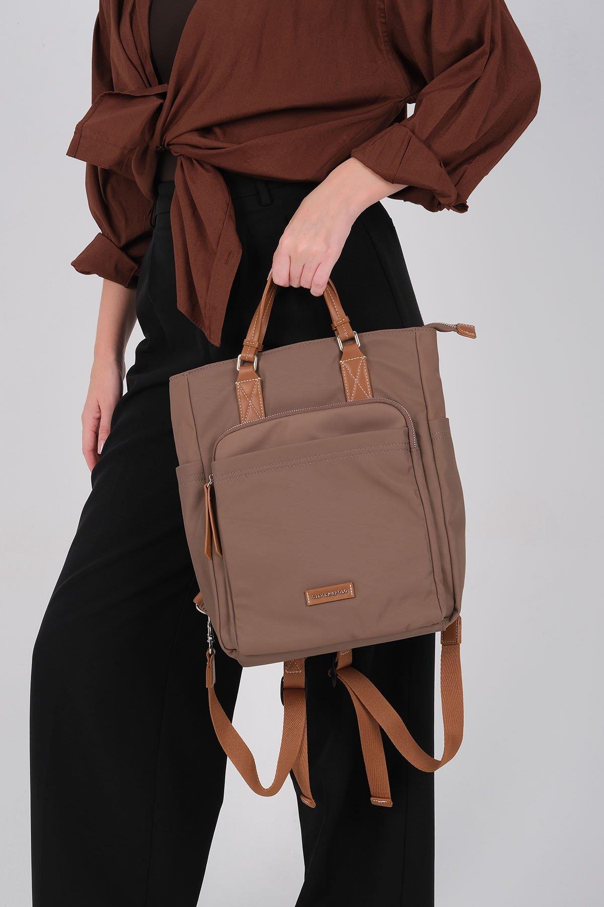 Silver & Polo SP1226 Kadın El Çantası Kahve-Taba