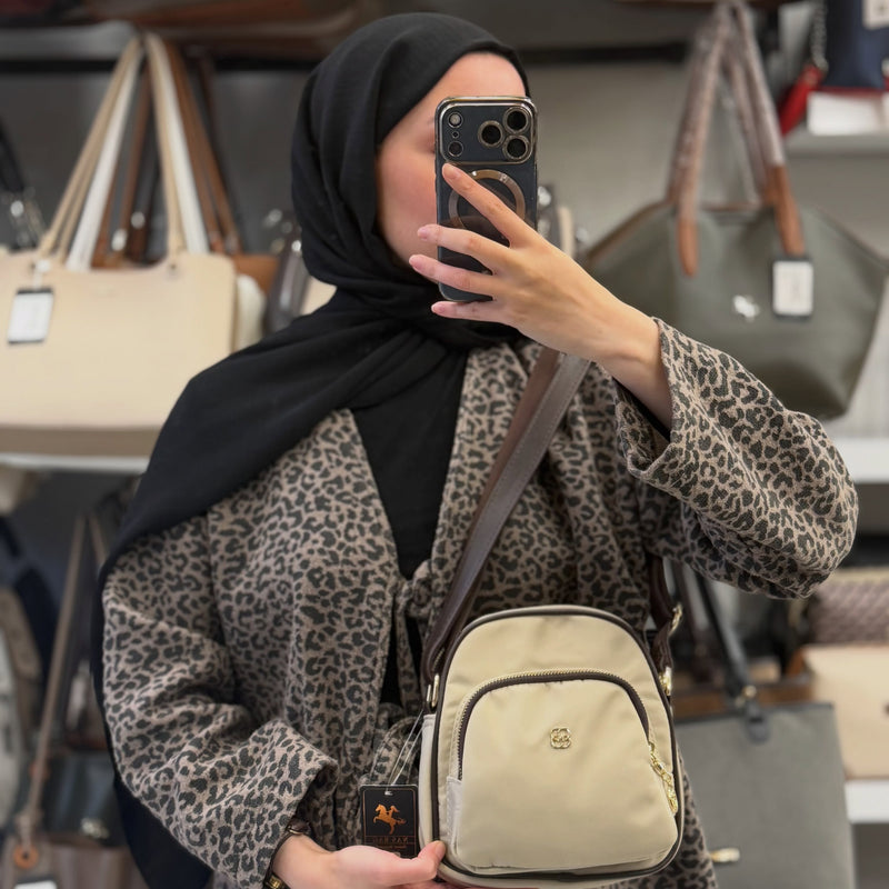 Nas Bag Kum Kahve Buzzy Çok Gözlü Çapraz Omuz Çantası - 1043