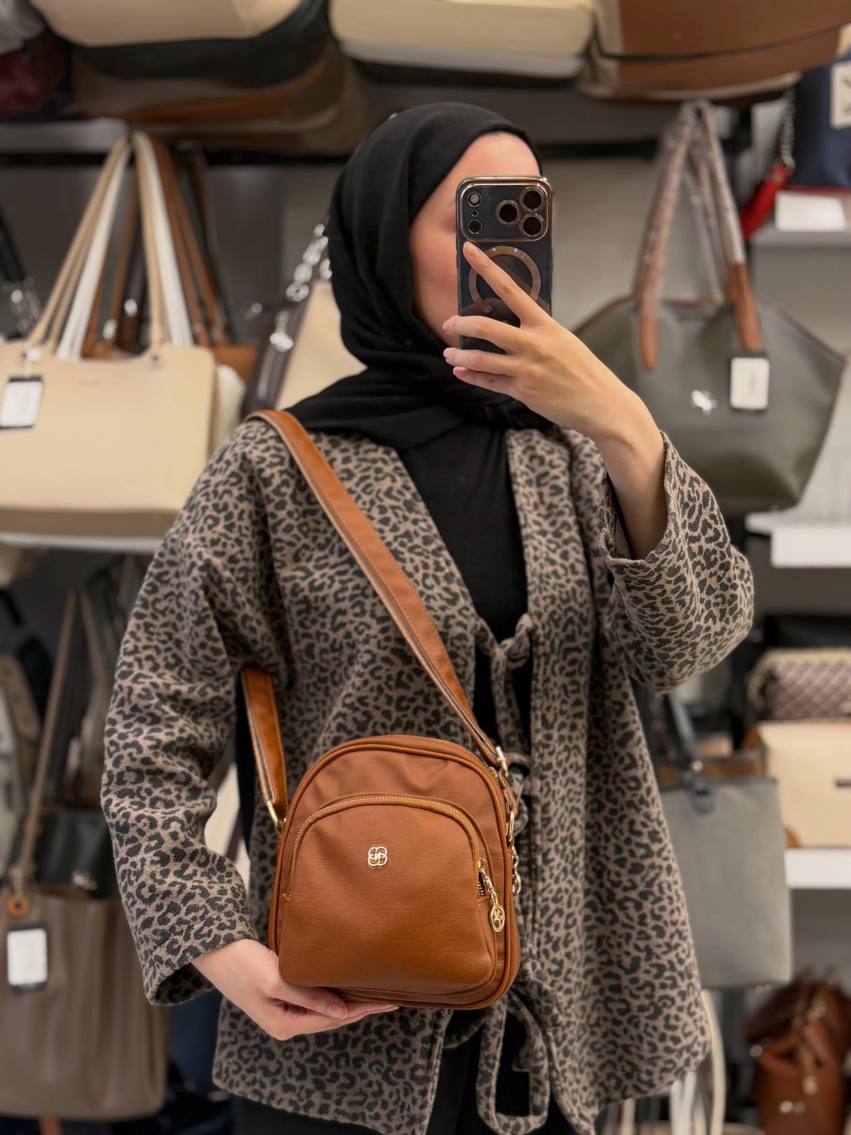 Nas Bag Taba Çok Gözlü Çapraz Omuz Çantası - 1043