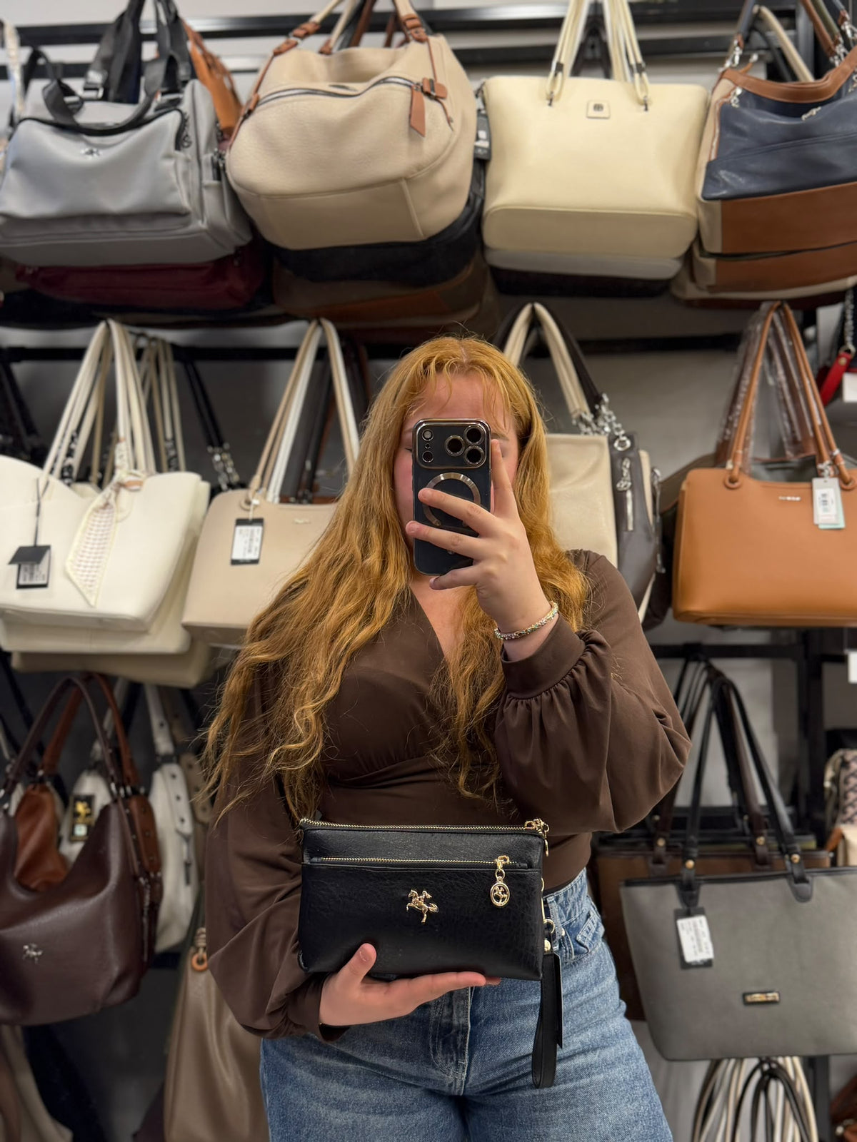 Nas Bag Siyah Çok Bölmeli Askılı El ve Çapraz Portföy Çanta - 1055