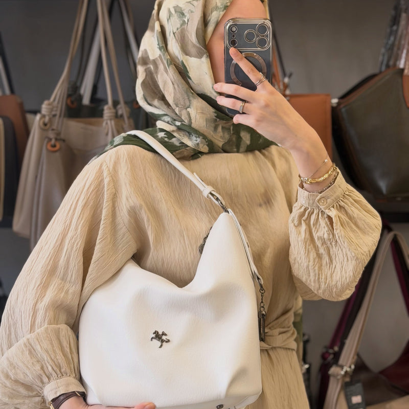 Nas Bag Yumuşak Deri Püskül Detaylı Omuz ve Çapraz Kadın Çantası - 1071 - 2