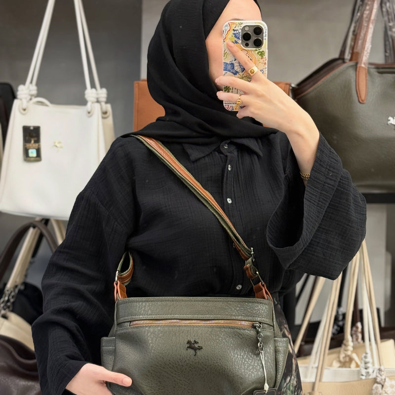 Nas Bag Çok Bölmeli & Hafif Kadın Çapraz Omuz Çantası - 1131 - 6