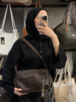 Nas Bag Acı Kahve Çok Bölmeli & Hafif Kadın Çapraz Omuz Çantası - 1131