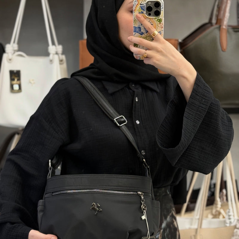 Nas Bag Çok Bölmeli & Hafif Kadın Çapraz Omuz Çantası - 1131 - 3