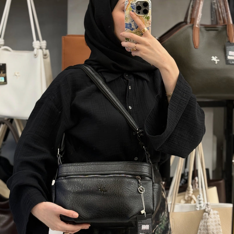 Nas Bag Çok Bölmeli & Hafif Kadın Çapraz Omuz Çantası - 1131 - 1