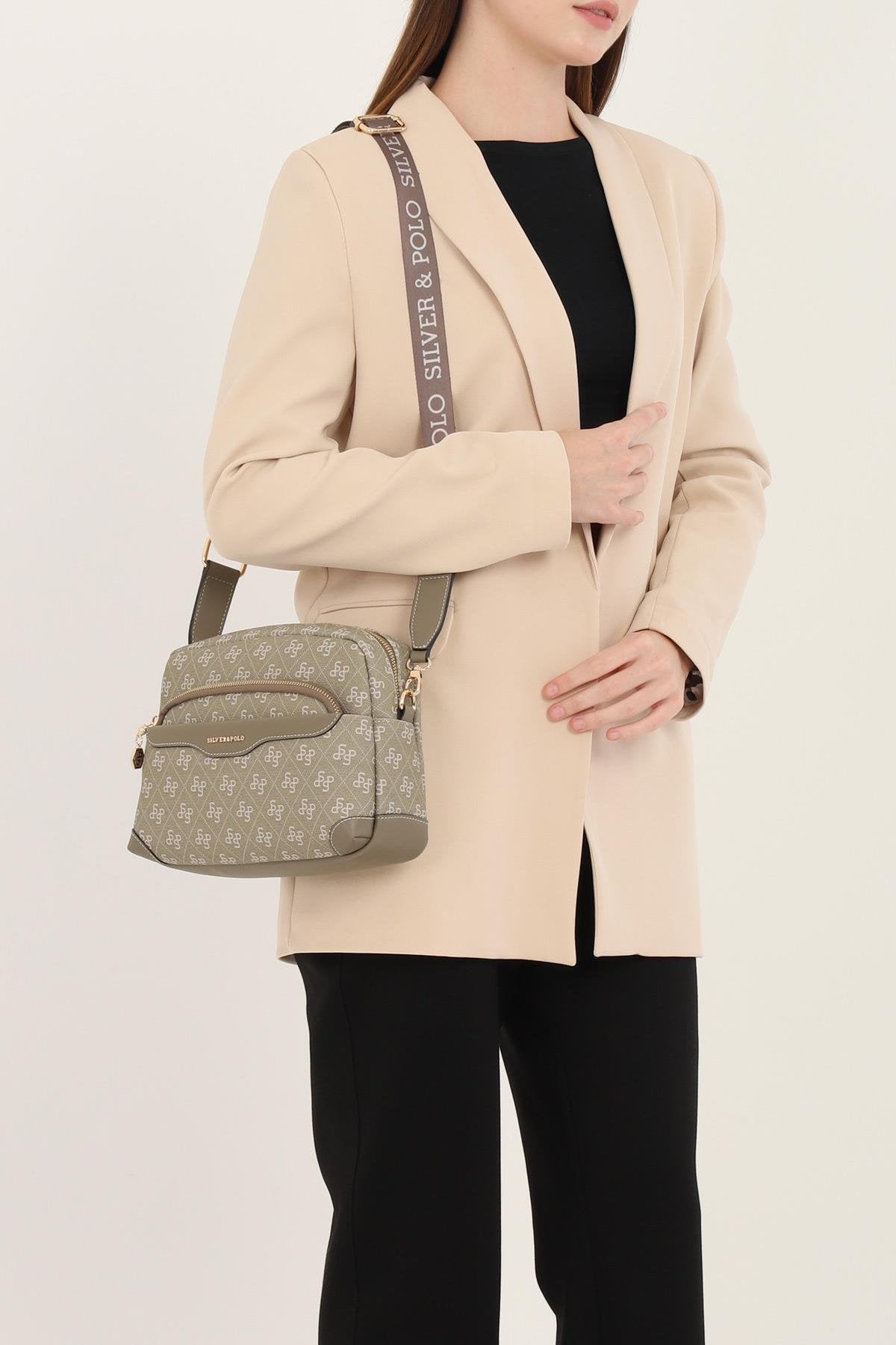 Silver & Polo Yeşil SP1201 Kadın Çapraz Çanta