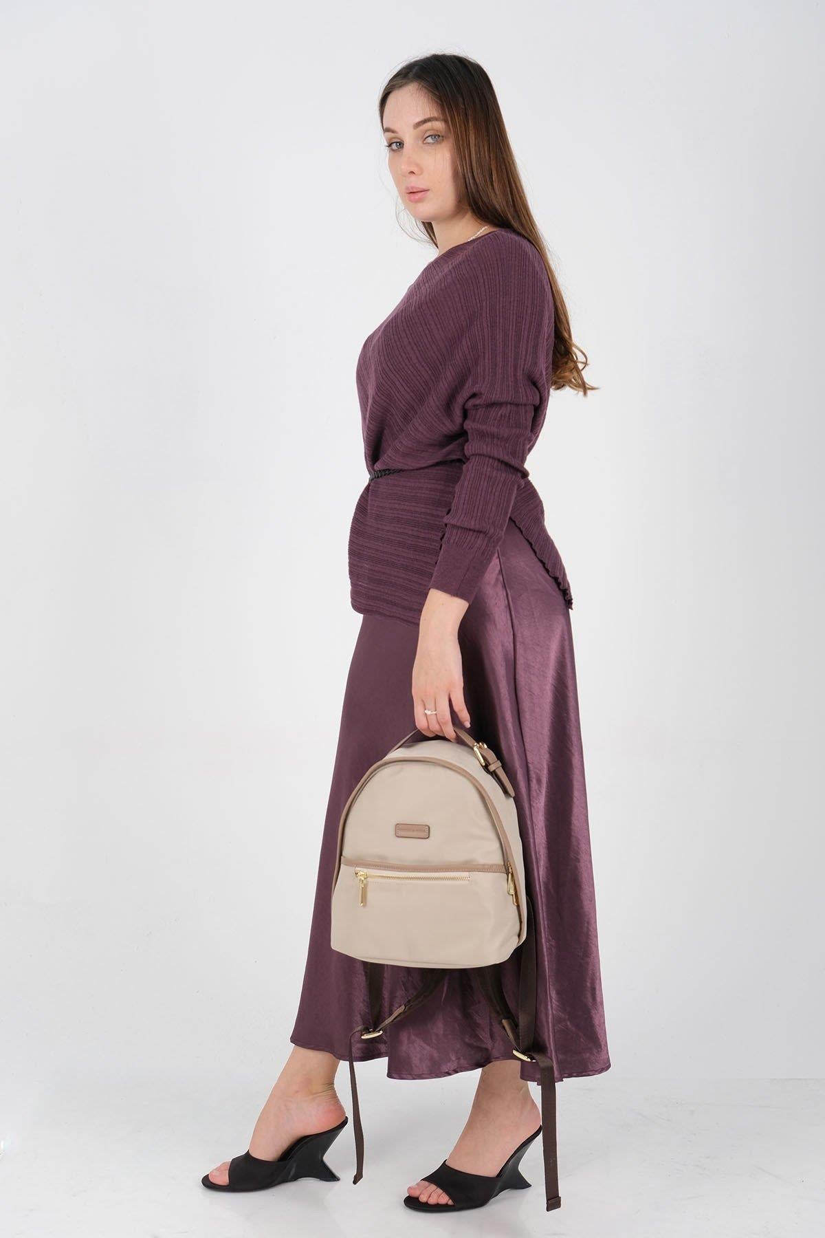 Silver & Polo SP1212 Kadın Sırt Çantası Bej-Kum