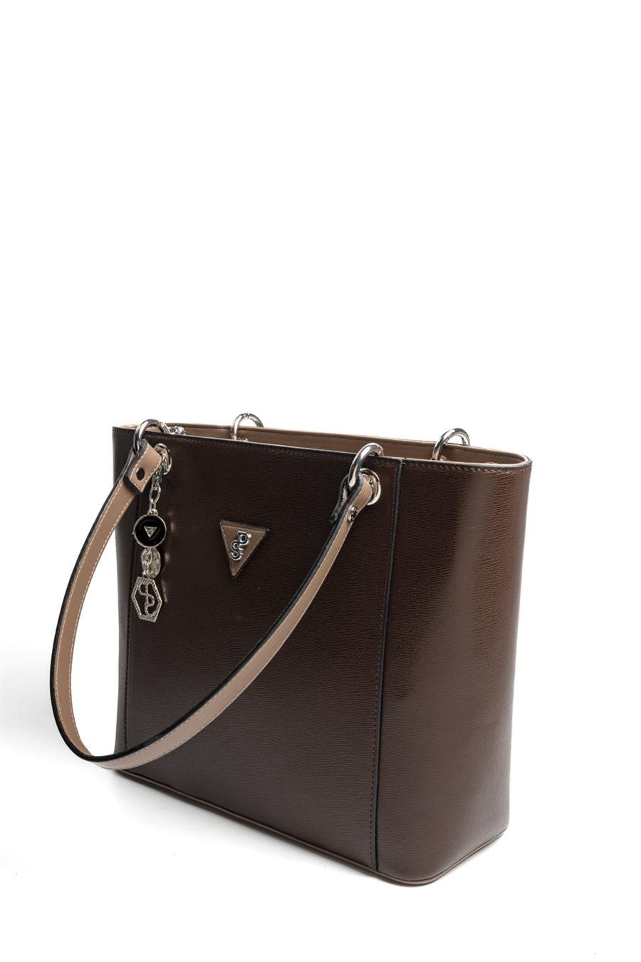 Silver & Polo SP1176 Kadın Omuz Çantası Düz Kahve-Vizon