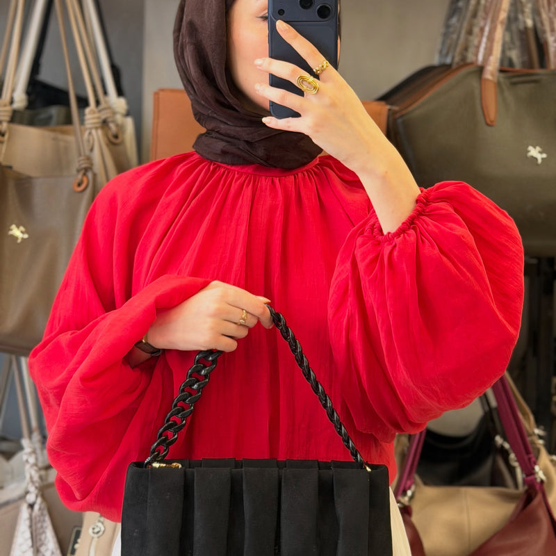Nas Bag Pileli Omuz ve El Çantası - 1218 - 4