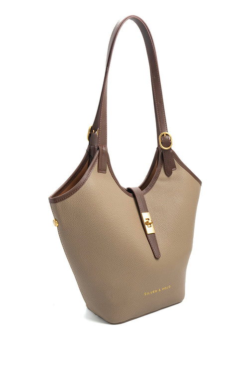 1246 Kadın Omuz Çantası Mini Rolax Vizon - Vizon SP1246-M205