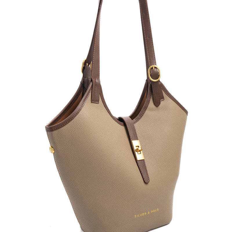 1246 Kadın Omuz Çantası Mini Rolax Vizon - Vizon SP1246-M205 - 2