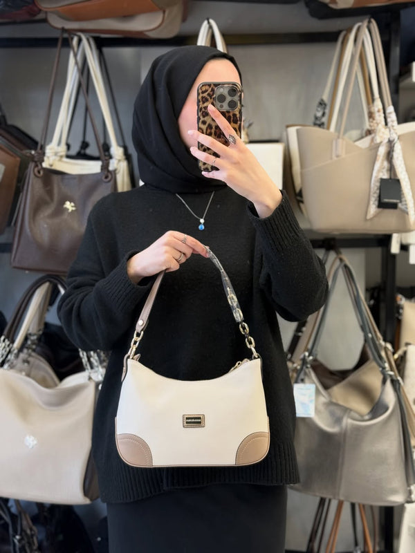 Silver & Polo Krem Kadın Omuz Çantası - SP1277