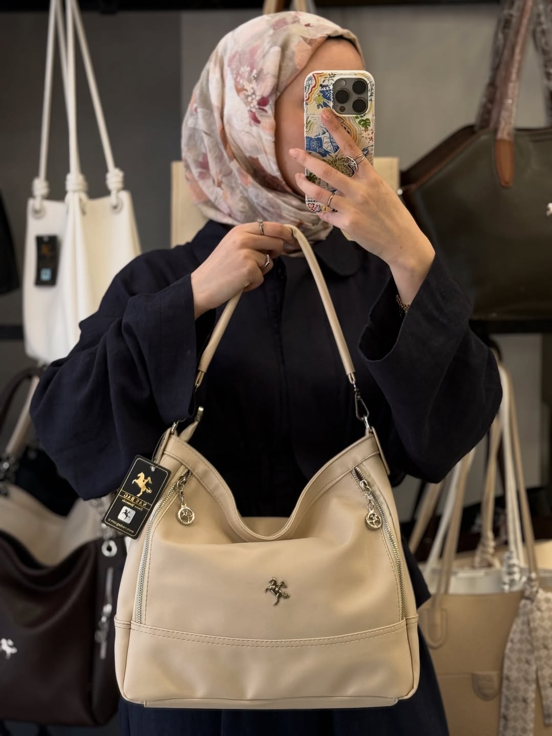 Nas Bag Krem Yumuşak Dokulu Kadın Omuz Çantası - 1284