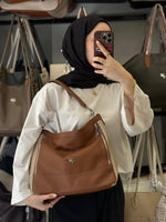 Nas Bag Taba Yumuşak Dokulu Kadın Omuz Çantası - 1284