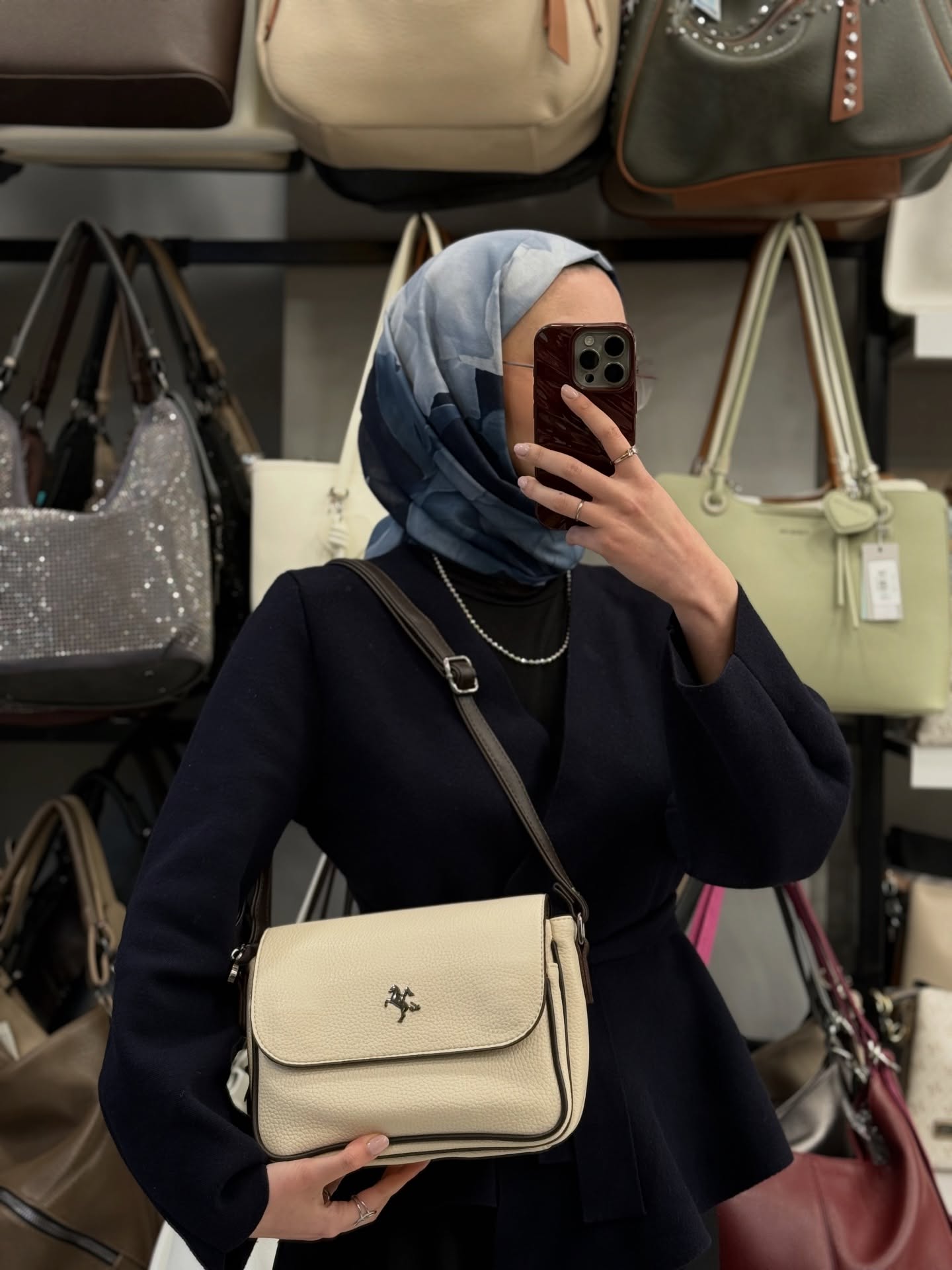 NASBAG Krem Kahve Victoria Çapraz Çanta  - 1289