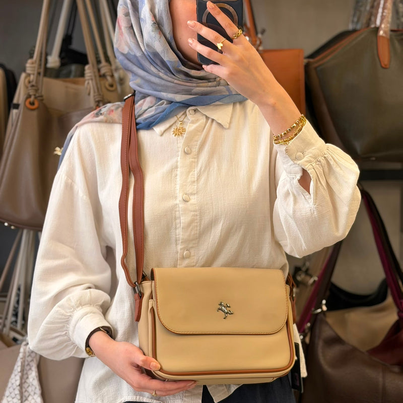 NASBAG Kum Taba Karaca Victoria Çapraz Çanta  - 1289 - 2