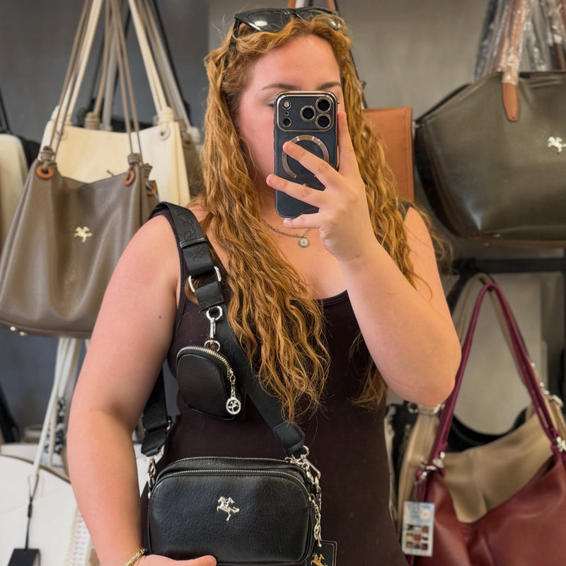Nas Bag Çift Bölmeli Askılı Omuz ve Çapraz Kadın Çantası (Mini Cüzdan Hediyeli) - 1306