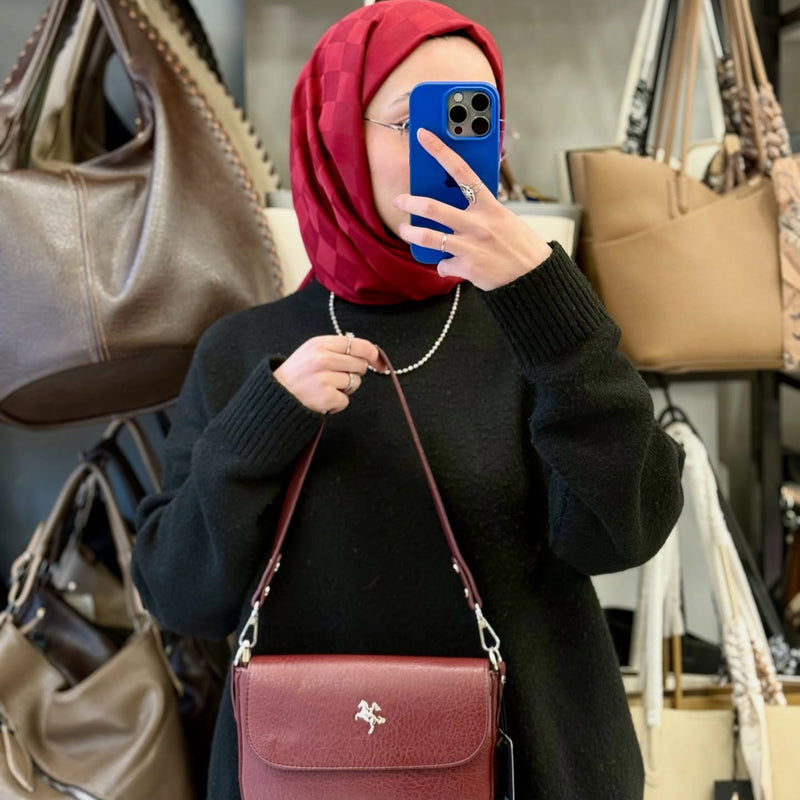 Nas Bag Bordo Pratik Kadın Çantası - 1331 - 2