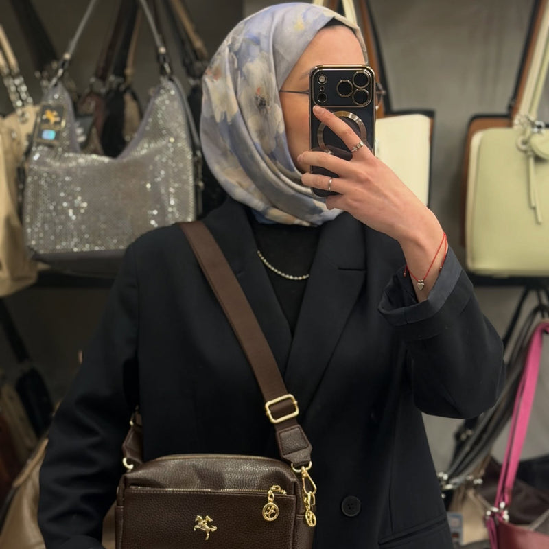 Nas Bag Çok Bölmeli Yumuşak Dokulu Ayarlanabilir Askılı Omuz ve Çapraz Kadın Çantası - 1369 - 114