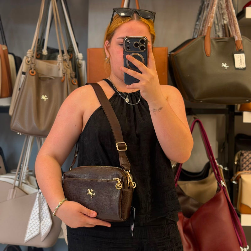 Nas Bag Çok Bölmeli Yumuşak Dokulu Ayarlanabilir Askılı Omuz ve Çapraz Kadın Çantası - 1369 - 9