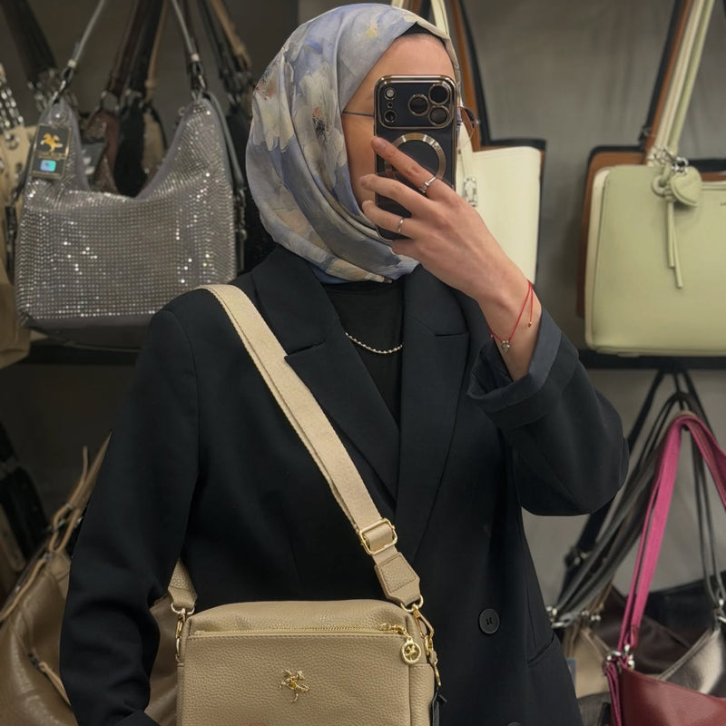 Nas Bag Çok Bölmeli Yumuşak Dokulu Ayarlanabilir Askılı Omuz ve Çapraz Kadın Çantası - 1369 - 45