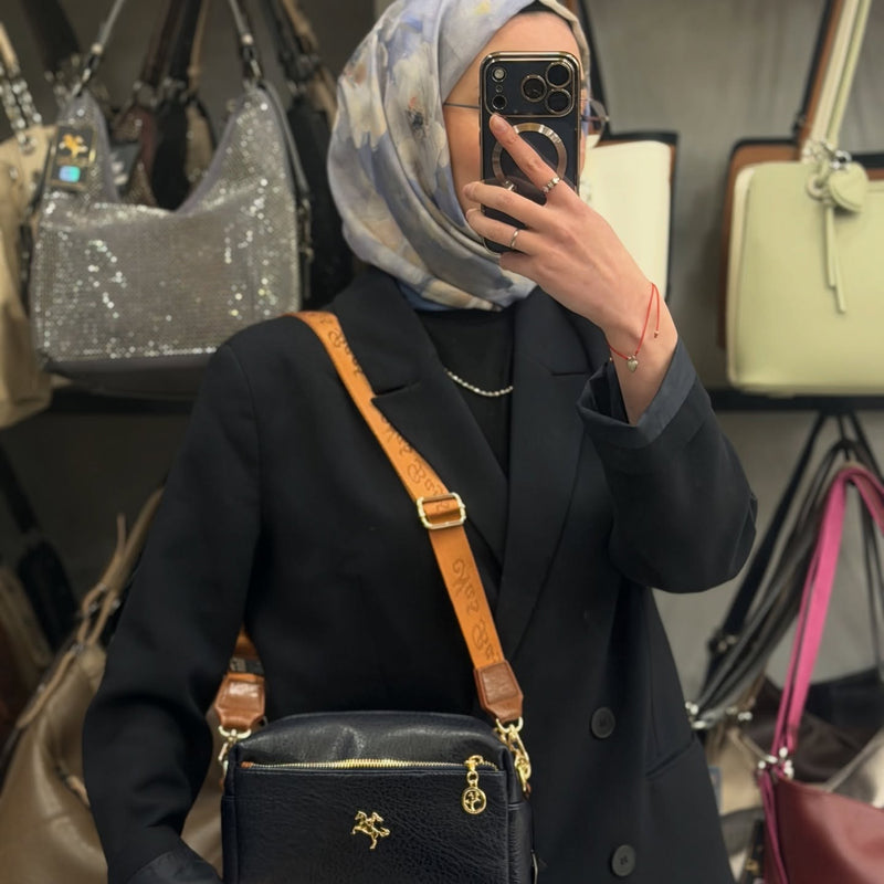 Nas Bag Çok Bölmeli Yumuşak Dokulu Ayarlanabilir Askılı Omuz ve Çapraz Kadın Çantası - 1369 - 121