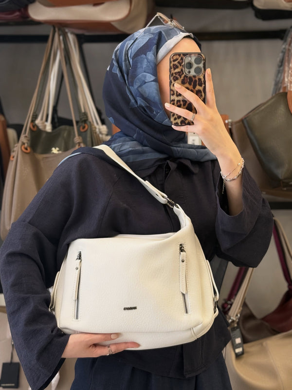 NASBAG Çift Ana Bölmeli Kadın El ve Omuz Çantası - 1397