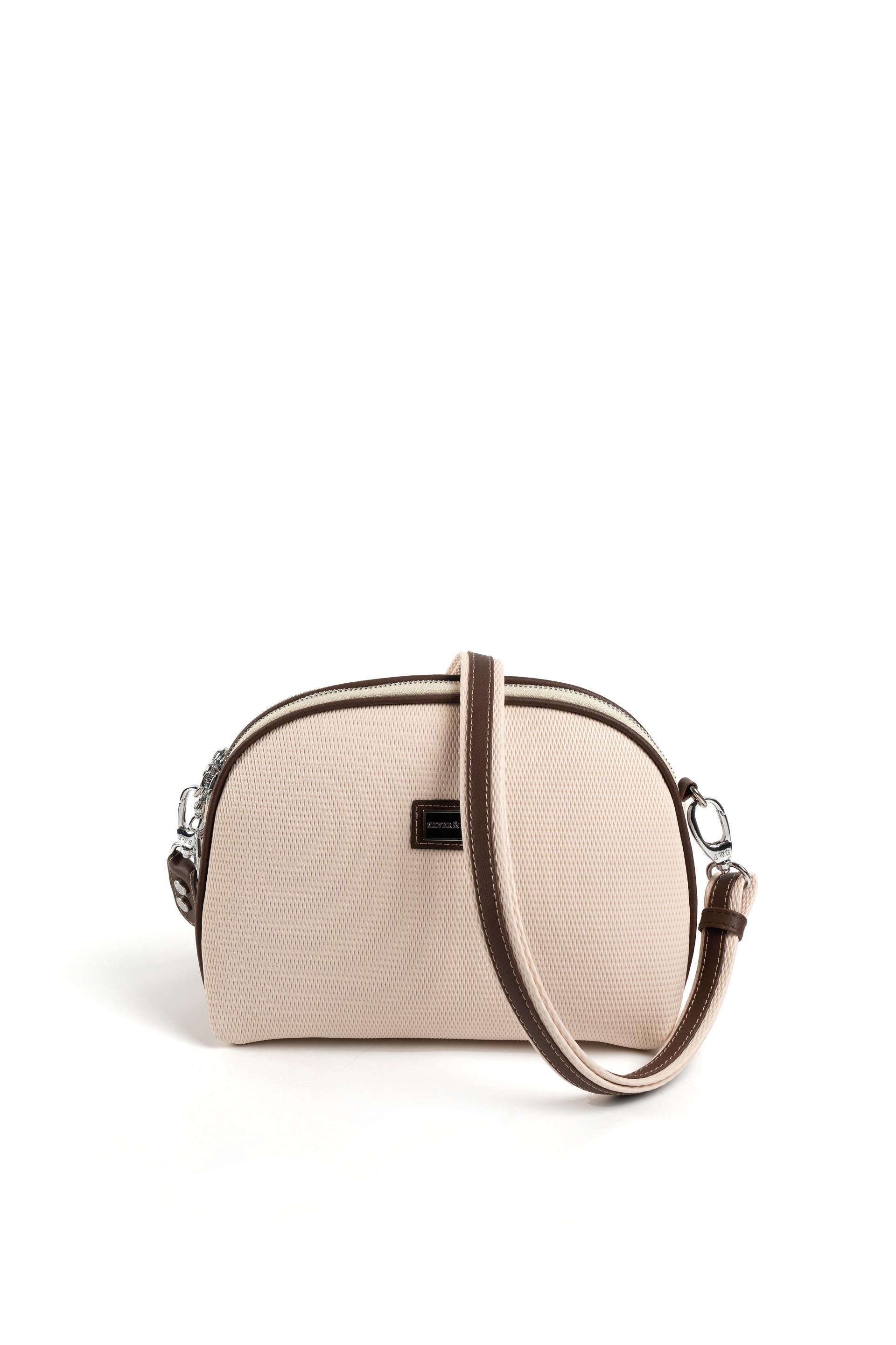 Silver & Polo Bej - Kahve SP765 Kadın Çapraz Çanta