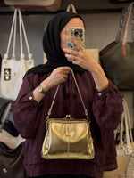 Nas Bag Burslu Klipsli Vintage Omuz ve Çapraz Çanta - 1432