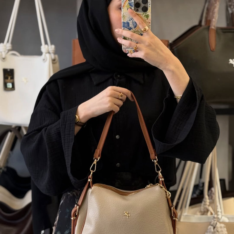 Nas Bag Kadın Omuz ve Çapraz Çanta Çok Gözlü Şık Tasarım - 1433 - 22