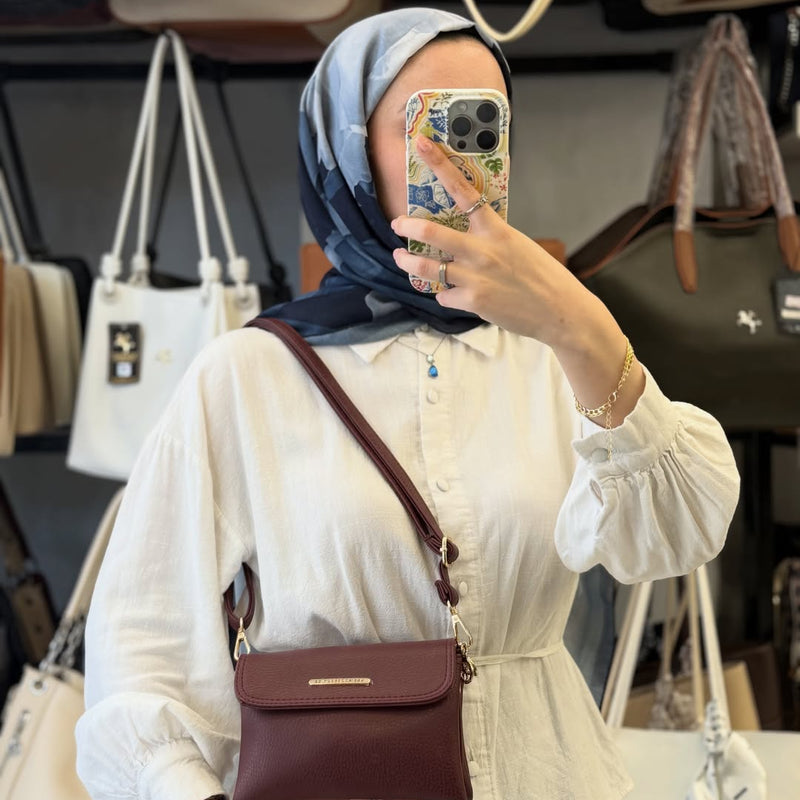 Nas Bag Kadın Çok Bölmeli Mini Omuz Çantası - 1434 - 2